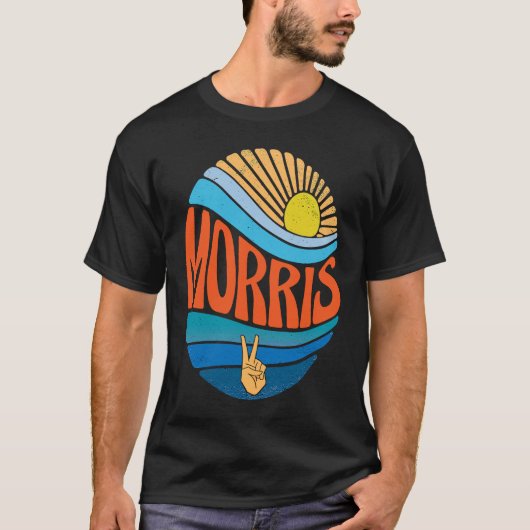 モリスヴィンテージサンセットモリスグルーヴィ絞り染め Tシャツ (正面)