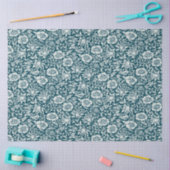 モリスヴィンテージブルー&ホワイトフローラルパターン 薄葉紙 (クラフト)