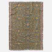 モリスヴィンテージホランドパークカーペットフローラルパターン スローブランケット (正面縦)