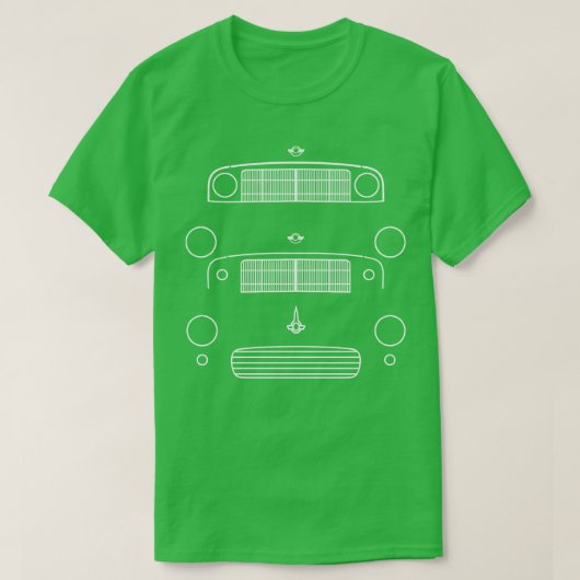 モリス小進化クラシック車19481971白 Tシャツ (デザイン正面)
