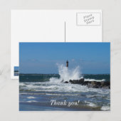 モリス灯台の波しぶき ポストカード (正面/裏面)