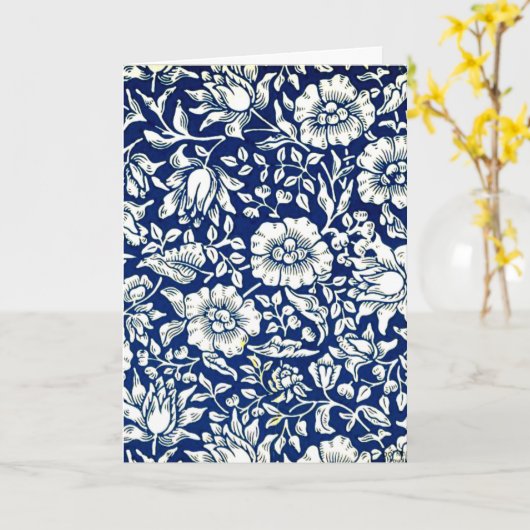 モリス語 – 青モロー カード (黄色い花)