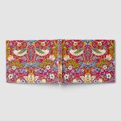 モリス赤い背景イチゴ泥棒パターン ゲストブック (全面)