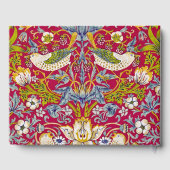 モリス赤い背景イチゴ泥棒パターン ゲストブック (裏面)