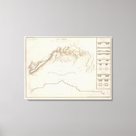 モリス運河 キャンバスプリント (正面)