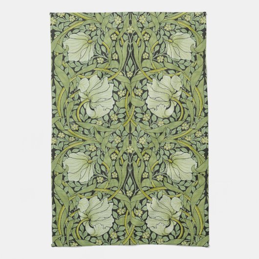 モリス1876ヴィンテージパーペネルフローラルパターン キッチンタオル (縦)