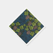 モリス – アンティーク1873グレープ&離れつる植物パターン スタンダードカクテルナプキン (角)