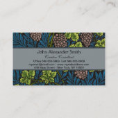 モリス – アンティーク1873グレープ&離れつる植物パターン 名刺 (裏面)