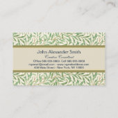 モリス - アンティーク ウィロー 葉と枝の模様 名刺 (裏面)