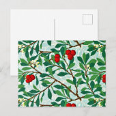 モリス – アーバタス、ベリーレッド、有名なパターン、 ポストカード (正面/裏面)