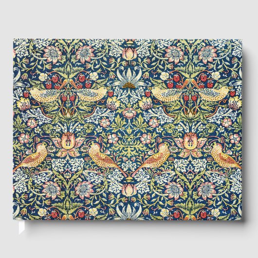 モリス – イチゴ泥棒の鳥と花柄 ゲストブック (正面)