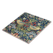 モリス – イチゴ泥棒の鳥と花柄 タイル (側面)