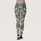 モリス – イチゴ泥棒の鳥と花柄 レギンス (裏面)