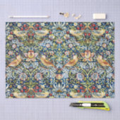 モリス – イチゴ泥棒の鳥と花柄 薄葉紙 (クラフト)