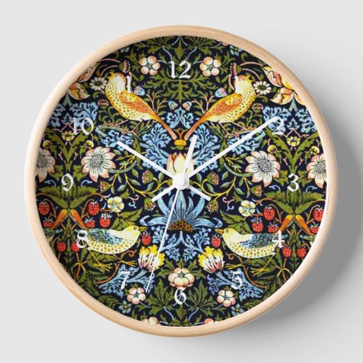 モリス – イチゴ泥棒、 壁時計 (正面)