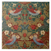 モリス – イチゴ泥棒#2花柄 タイル (正面)