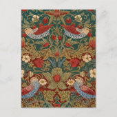 モリス – イチゴ泥棒#2花柄 ポストカード (正面)