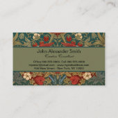 モリス – イチゴ泥棒#2花柄 名刺 (裏面)