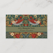 モリス – イチゴ泥棒#2花柄 名刺 (正面)