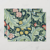 モリス – ウィリアム・モリスデザイン、レスター ポストカード (正面/裏面)