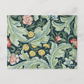 モリス – ウィリアム・モリスデザイン、レスター ポストカード (裏面)