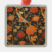 モリス – カレイ、カラフル花柄 メタルオーナメント (正面)