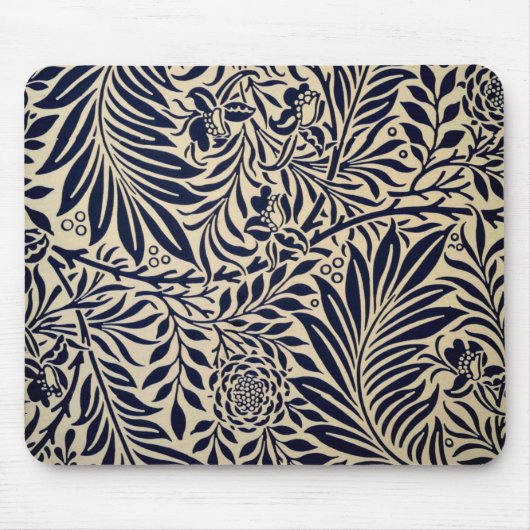 モリス – スプレー – ネイビーブルー マウスパッド (正面)