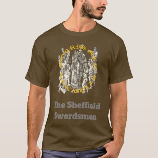 モリス・メン・ハブ・ベルズ 中世アート 古代のテキスト Tシャツ (正面)