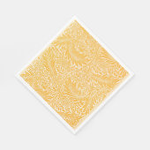 モリス – ラークスパー、黄金色 スタンダードランチョンナプキン (角)