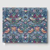 モリス – ヴィンテージイチゴ泥棒フローラルパターン ゲストブック (正面)