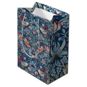 モリス – ヴィンテージイチゴ泥棒フローラルパターン ミディアムペーパーバッグ (裏面アングル)