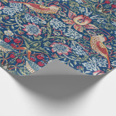 モリス – ヴィンテージイチゴ泥棒フローラルパターン ラッピングペーパー (角)