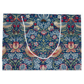 モリス – ヴィンテージイチゴ泥棒フローラルパターン ラージペーパーバッグ (裏面)