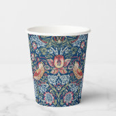 モリス – ヴィンテージイチゴ泥棒フローラルパターン 紙コップ (裏面)