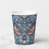 モリス – ヴィンテージイチゴ泥棒フローラルパターン 紙コップ (左)