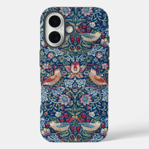 モリス – ヴィンテージイチゴ泥棒フローラルパターン iPhone 16ケース