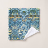 モリス – ヴィンテージ孔雀&ドラゴンフラワーパターン バスタオルセット (ウォッシュタオル)