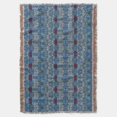 モリス – ヴィンテージ1890チューリップ&バラ花柄 スローブランケット (正面縦)