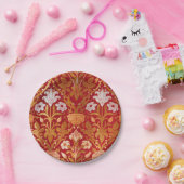 モリス – ヴィンテージ1893バラ&リリーフラワーパターン ペーパープレート (パーティー)