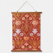 モリス – ヴィンテージ1893バラ&リリーフラワーパターン 吊り下げ型タペストリー (正面)
