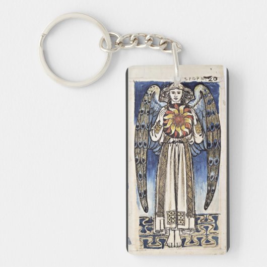 モリス – 日の天使が太陽を保持 キーホルダー (正面)
