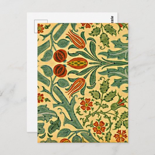 モリス – 秋の花 ポストカード (正面/裏面)