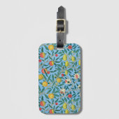 モリス – 4つのフルーツ、パタ人気があるーン、 ラゲッジタグ (正面縦)