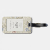 モリスLtブルー&ラストラークスパーパターン ラゲッジタグ (裏面横)