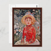 モリソット・ベルテの檻を持つ少女 ポストカード (正面/裏面)