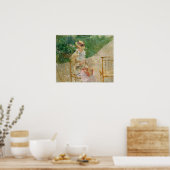 モリソット – 庭の若い女性の裁縫1883 ポスター (キッチン)