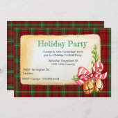 モリソンタータンチェックプレイドカスタムパーティー 招待状 (正面/裏面)