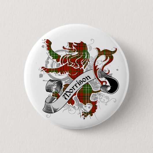 モリソンタータンチェックライオン 缶バッジ (正面)