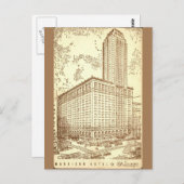 モリソンホテルシカゴビンテージトラベル ポストカード (正面/裏面)