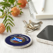 モリソン氏族 タータン ノット＆フラグ キーホルダー (側面)